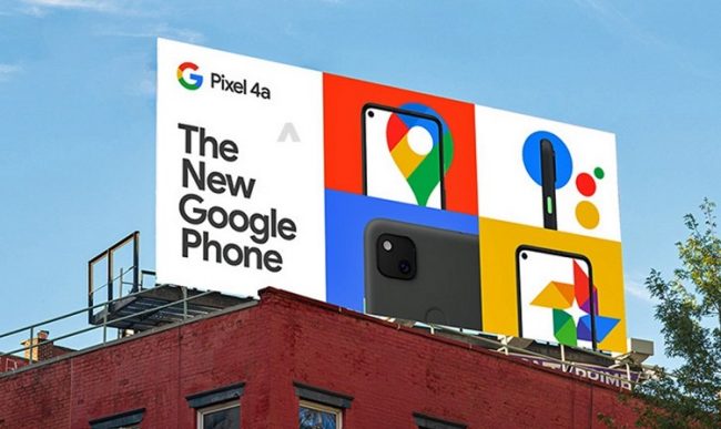 Il nuovo Google Pixel 4a fa mostra di sé: appare sui cartelloni pubblicitari