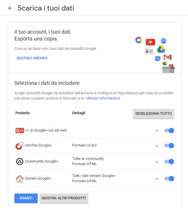 Google+ chiude il 2 aprile, ecco come creare il backup dei dati
