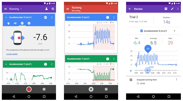 Science Journal, misure con i sensori dei device mobili