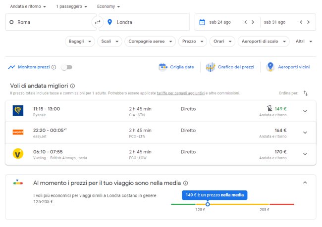 Google Voli ovvero come risparmiare sui viaggi in aereo