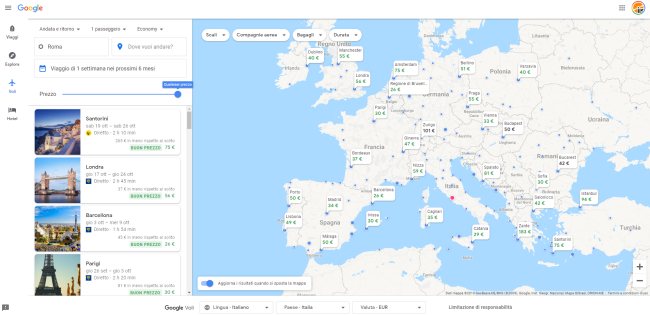 Google Voli ovvero come risparmiare sui viaggi in aereo
