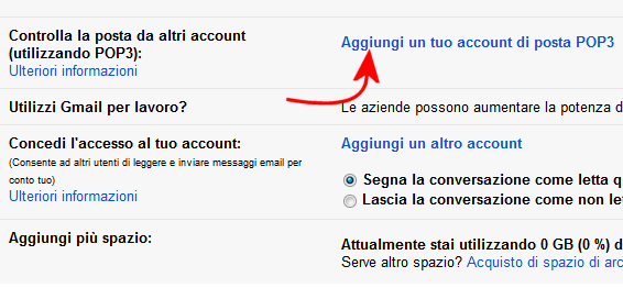 Importare altri account email in Gmail