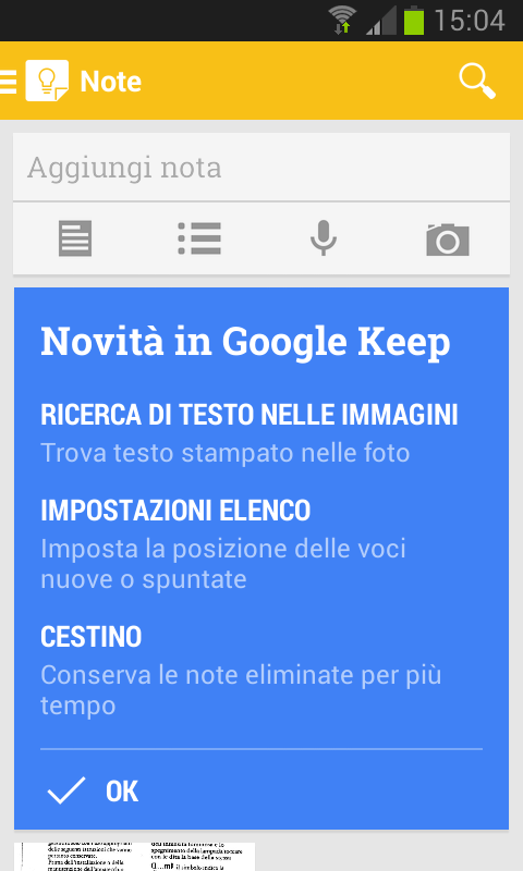 Trascrivere testo da foto con Google Keep su desktop e smartphone