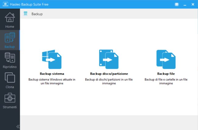 Clonare dischi, copiare hard disk e SSD in Windows con Hasleo Backup Suite Free