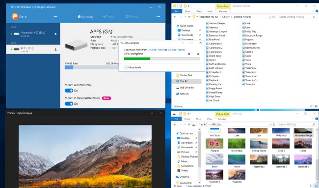 Leggere unità HFS+ e APFS da Windows