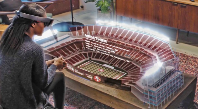 Hololens, realtà aumentata al servizio degli eventi sportivi