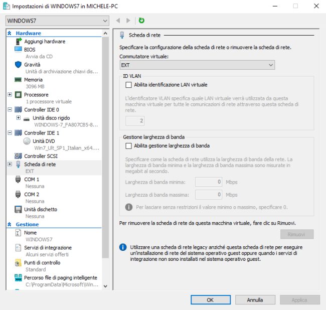 Hyper-V, differenze tra gli switch virtuali