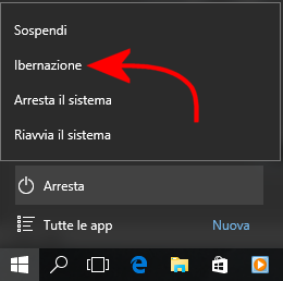 Ibernazione Windows 10, ecco come aggiungerla