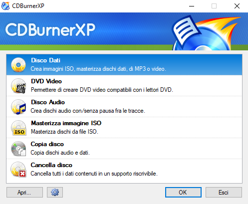 Creare immagine di backup di CD e DVD