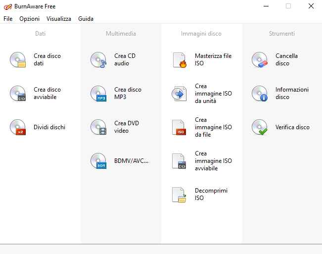 Creare immagine di backup di CD e DVD