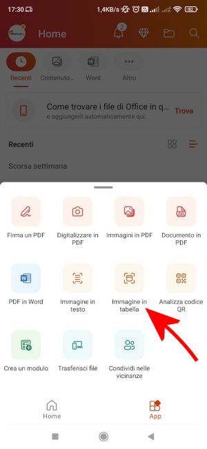 Come importare una tabella cartacea in Excel