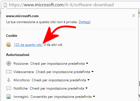 Impossibile raggiungere il sito Microsoft con Chrome