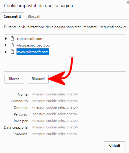 Impossibile raggiungere il sito Microsoft con Chrome