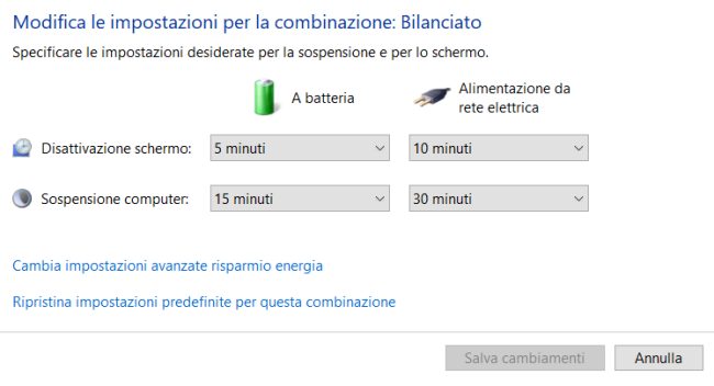 Notebook: evitare che il PC si spenga o vada in standby alla chiusura dello schermo