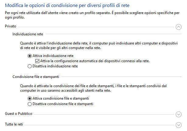 Come creare cartella condivisa