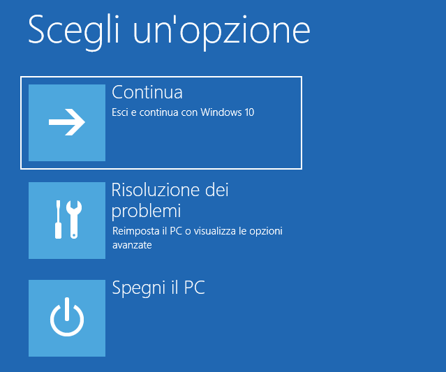 Windows 10: impostazioni di avvio richiamabili dal menu contestuale