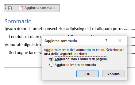 Come creare un sommario o indice Word