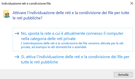 Individuazione della rete disattivata, cosa significa e come risolvere