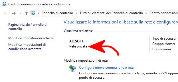 Individuazione della rete disattivata, cosa significa e come risolvere