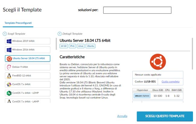 Allestire un'infrastruttura virtuale sul cloud: server virtuali, virtual switch, bilanciatori e unified storage