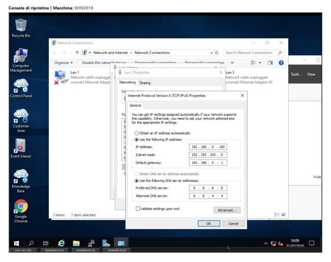 Allestire un'infrastruttura virtuale sul cloud: server virtuali, virtual switch, bilanciatori e unified storage