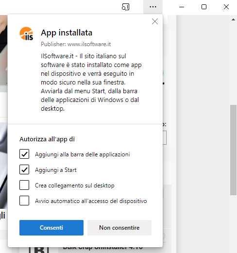 Installare YouTube, Outlook, Office, Telegram e qualunque sito come app