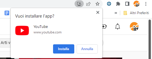 Installare YouTube, Outlook, Office, Telegram e qualunque sito come app