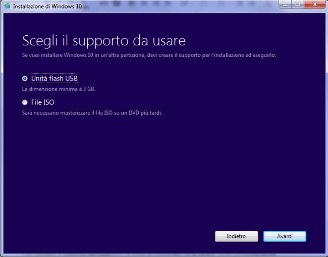 Installare Windows 10 da zero, anche con Product Key