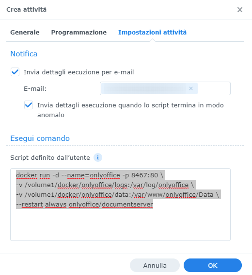 Integrare ONLYOFFICE e Nextcloud su un NAS Synology