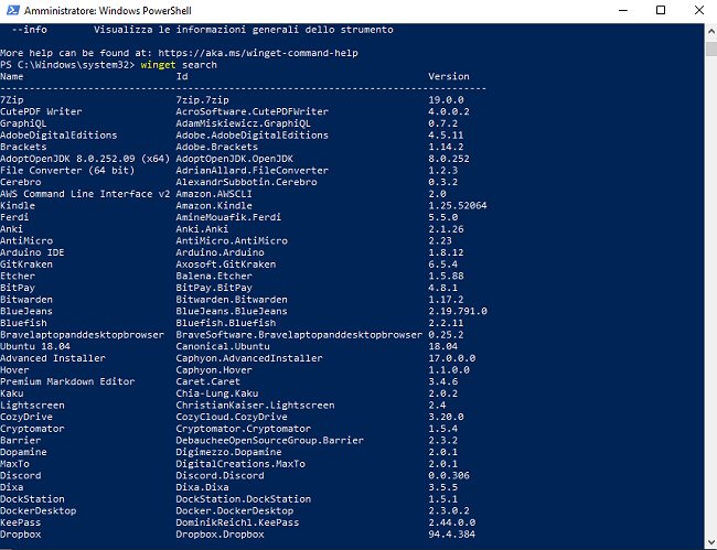 Installare programmi automaticamente in Windows 10
