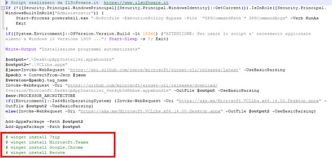 Winget: uno script per installare programmi automaticamente in Windows 10