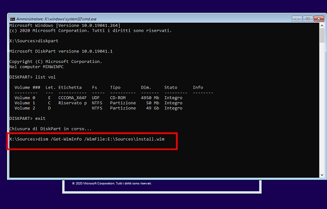 Come installare Windows 10 con il comando DISM