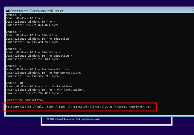 Come installare Windows 10 con il comando DISM