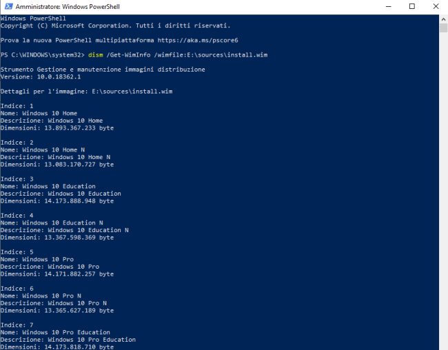Installare Windows 10 a partire da un supporto personalizzato