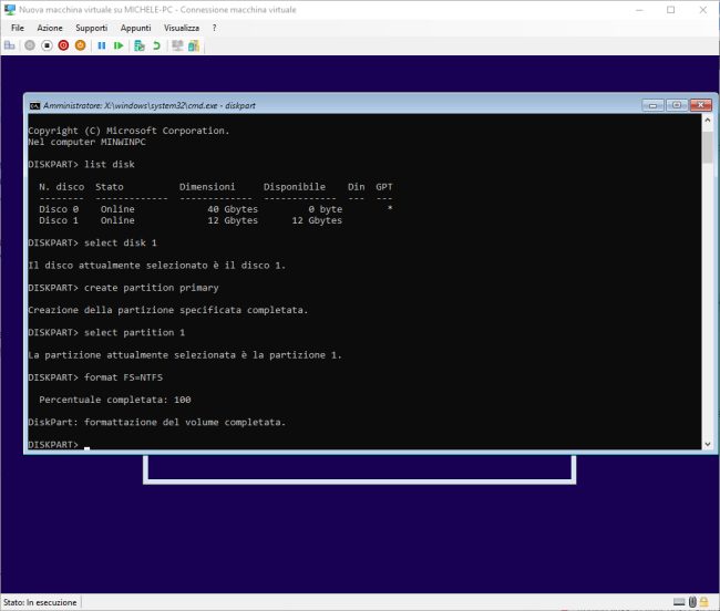 Installare Windows 10 a partire da un supporto personalizzato
