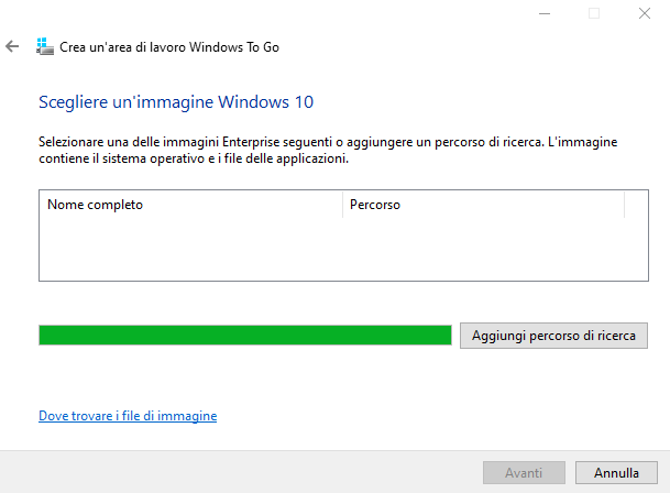 Installare Windows in una chiavetta USB o in un'unità esterna