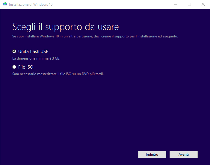 Installazione pulita di Windows 10 e Product Key