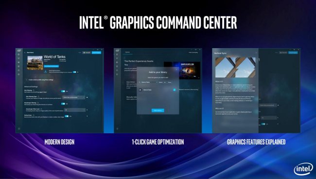 Intel presenta Graphics Command Center: il nuovo pannello di gestione per le sue schede grafiche