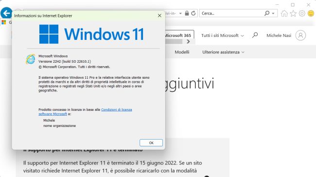 Internet Explorer è ancora presente in Windows 11: ecco le prove