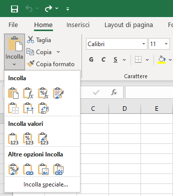 Come invertire righe e colonne in Excel
