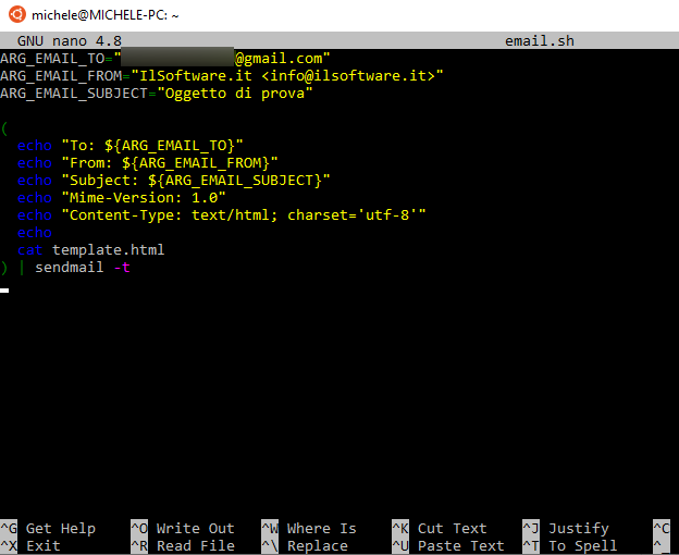 Usare Sendmail e Swaks per inviare email da Linux o Windows 10 con WSL