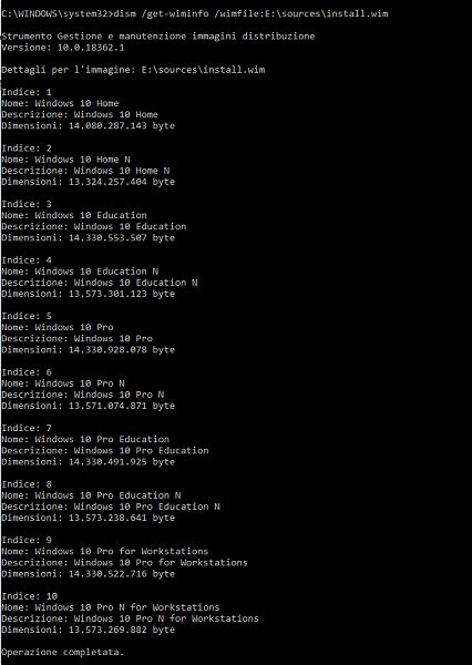 ISO Windows 10: come controllare le edizioni installabili