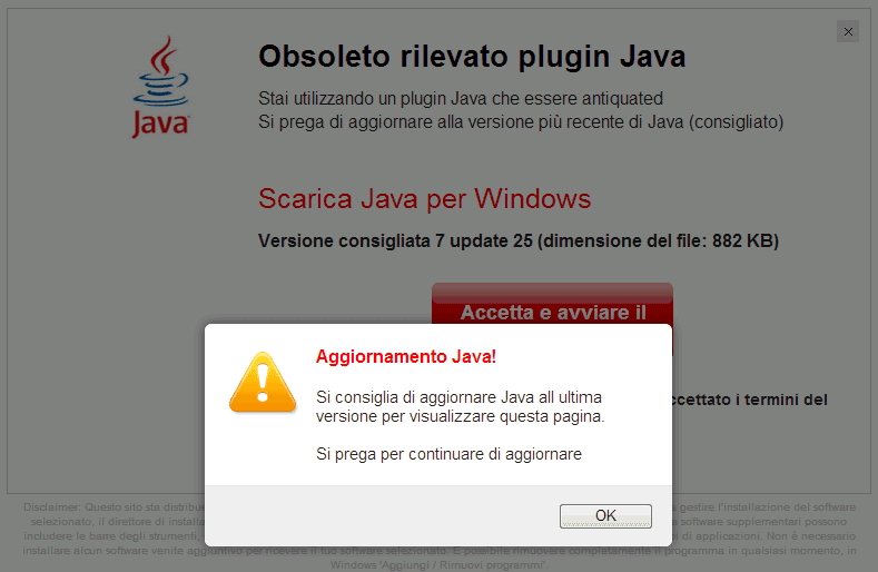 versione aggiornata di plugin java