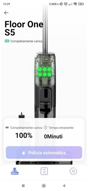 Lavapavimenti smart senza fili: Tineco Floor One S5. Batteria a lunga durata