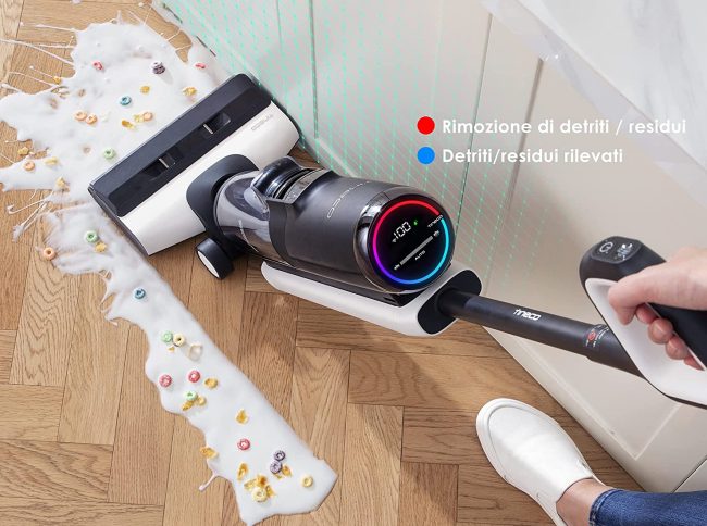 Lavapavimenti smart senza fili: Tineco Floor One S5. Batteria a lunga durata