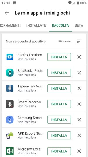 Le mie app da aggiornare su Android
