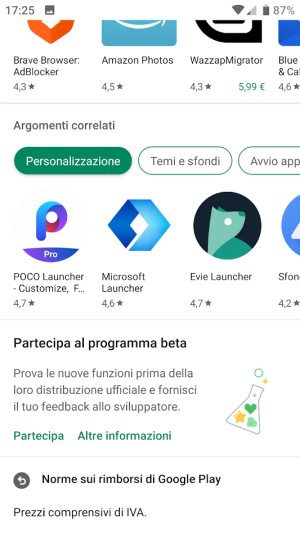 Le mie app da aggiornare su Android