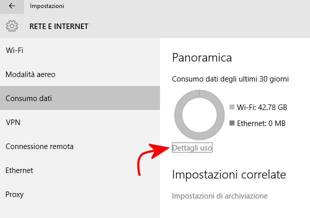 Come limitare il consumo dati in Windows 10