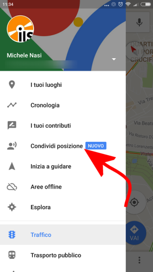 Tramite Google Maps