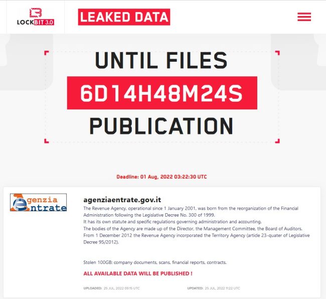 LockBit 3.0: cos'è e come funziona l'ultima versione del ransomware. Attacco ad Agenzia delle Entrate